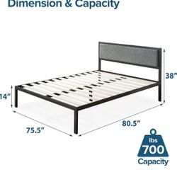 King Bed Frame With Headboard 