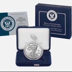 250th Anniversary US Navy American Eagle 1oz Silver Coin