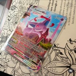 Espeon Vmax Alt Art Evolving Skies (Ink Error) NM