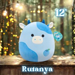 NWT Squishmallows Rutanya the Blueberry Cow 12"