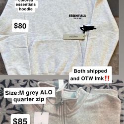 Essentials Hoodie/ ALO Quater Zip