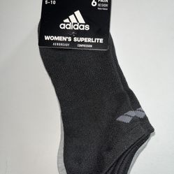 Adidas Socks 6 Pack Black, White, & Gray 