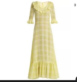 The Vampires Wife dreamy diaphanous Gloria maxi dress yellow size 10 UK with box