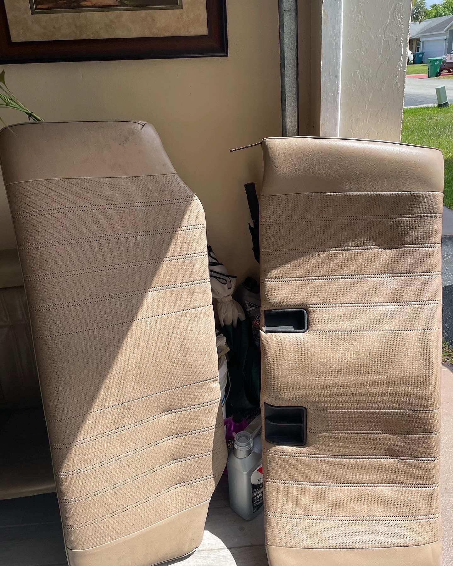 BMW E30 89 Cupe rear seat, tan leather