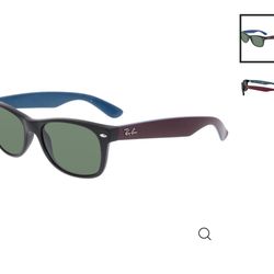 Ray-Ban New Wayfarer Color Mix Blue/Grey Gradient 55 mm Sunglasses RB2132 605371