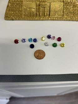 12 / 2 Carat Colored Stones Not Real Natural Diamonds
