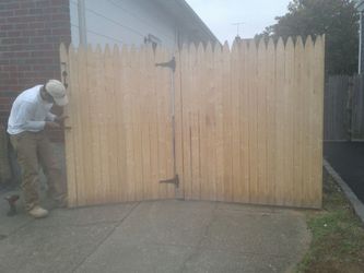 Stockade fence installation