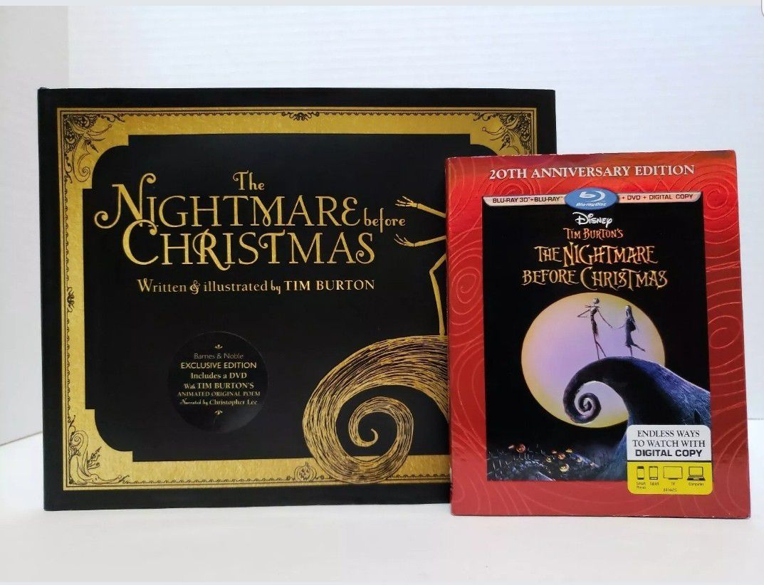 Tim Buron's Nightmare Before Christmas Exclusive Edition Storybook and Bluray