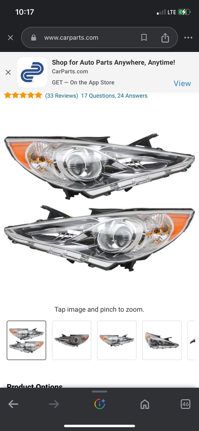 Hyundai Sonata Headlights