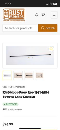 FJ40 Hood prop Rod