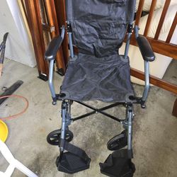 Sky Med Lightweight Transport Wheelchair Blue 19"