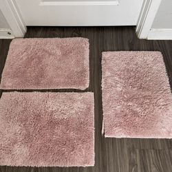 Pink 3 Set Rugs