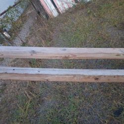 2 Wood Fence Pole 