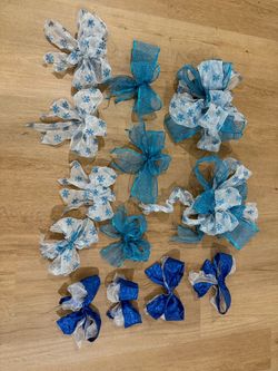 Blue Bows Christmas Decoration