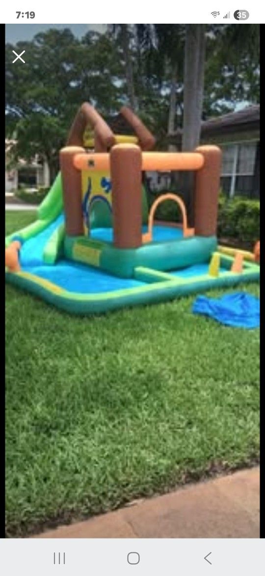 Fun House With Blower Water π§ Slide Outside Fun