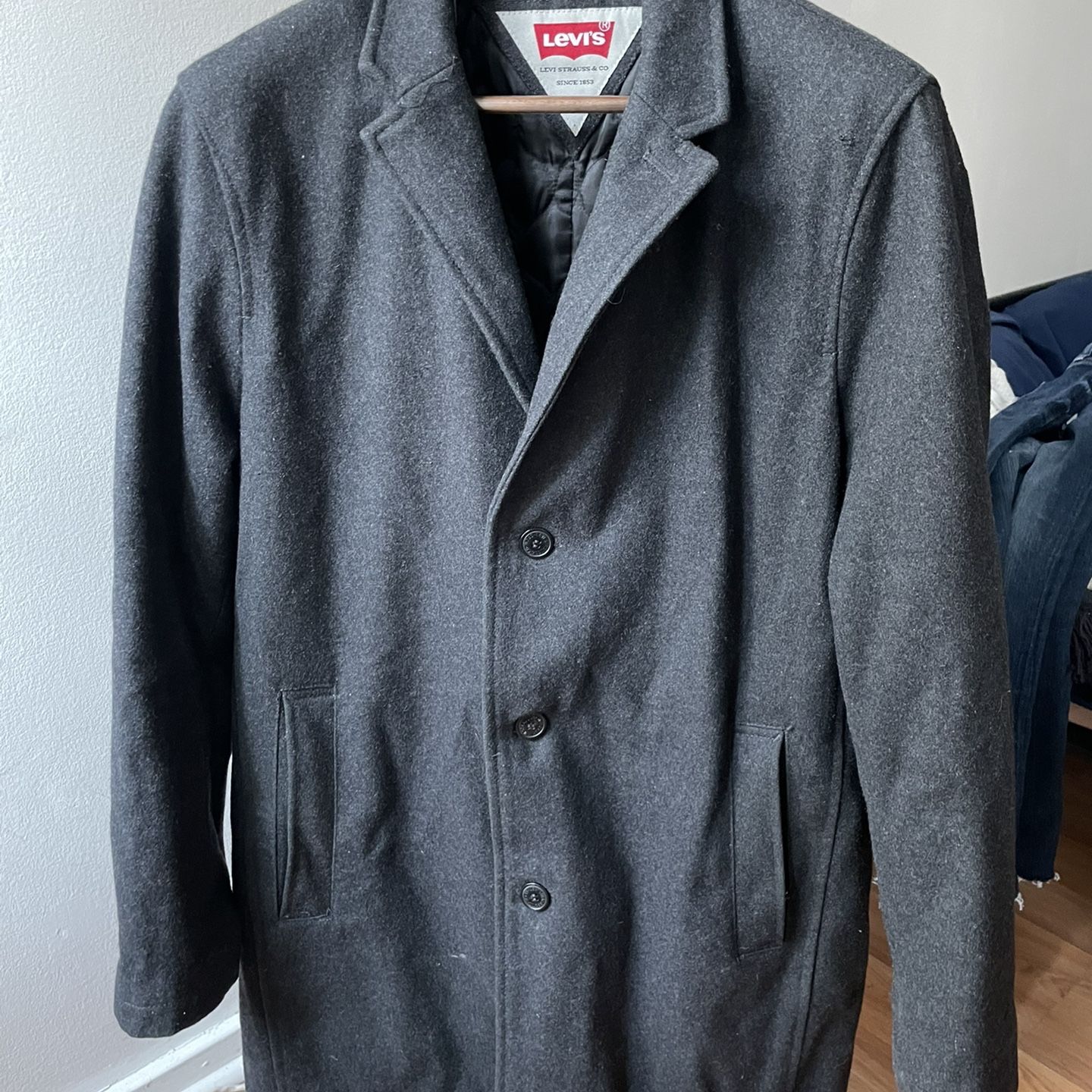 Levi’s Wool Blended Gray Jacket Coat