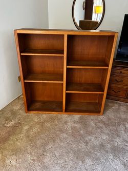 Solid Wood Bookcase with Adjustable Shelves