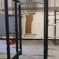 Fray fitness power rack gym equipment exercise workout pull up bar jammer arms