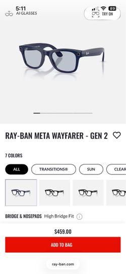 Ray-Ban Meta Wayfarer Gen 2 Smart Glasses