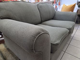 Two-Seater Couch / Loveseat – Neutral Gray, Easy to Move