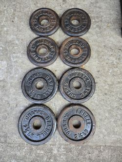 8x 2.5lb Standard 1inch Weight Plates-