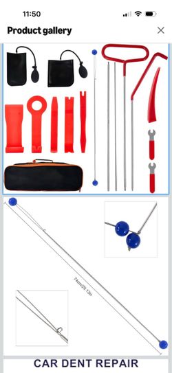 Portable Repair Tools, Stainless Steel Pin Puller Tool Set, 68 inch, 16PCS