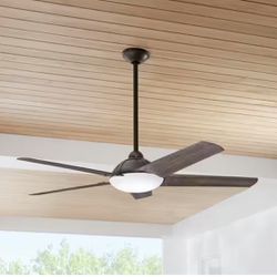 New Ceiling Fan 54 in. LED Outdoor Natural Iron with Remote Control