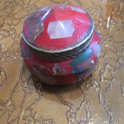 Handmade Marble And Brass Container