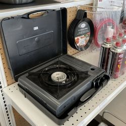 BRAND NEW GasOne Portable Butane Stove, Small Camping Stove with Case
