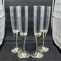 Vera Wang Wedgwood Love Knot Champagne Toasting Flute Glasses