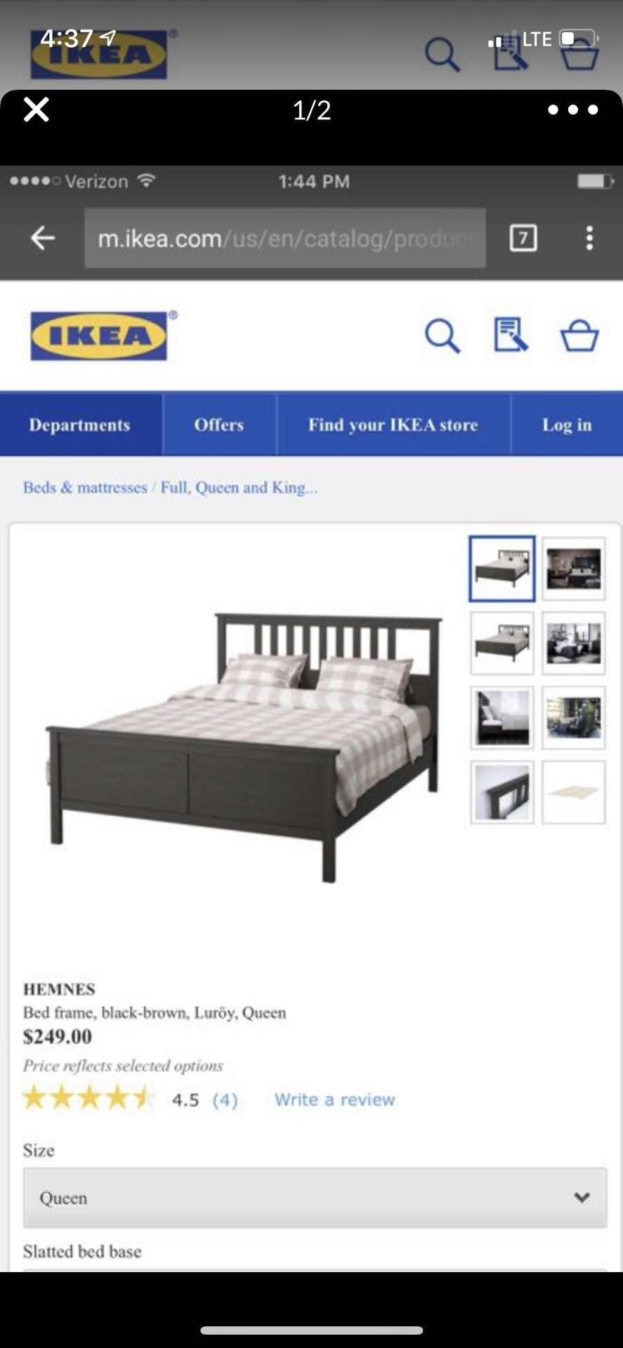 Hemnes bed frame black-brown. Moving out of town. Send me an offer!