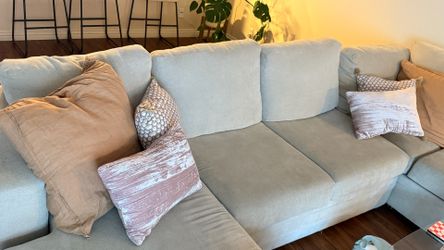 Light Beige Modular Sectional Sofa with 2 Chaise