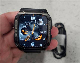 NX6 Men's Smart Watch with Bluetooth Call, Compass, and Heart Rate-Black