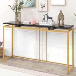 Moving Sale Last Call - Modern Black & Gold Console / TV Stand – Like New