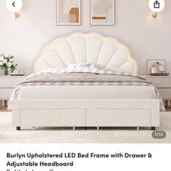  seashell led headboard queen size