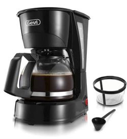 Gevi 4 Cups Small Coffee Maker, Compact Coffee Machine with Reusable Filter, Warming Plate and Coffee Pot for Home and Office