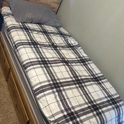 Hyanna Twin Panel Bed with 2 Storage Drawers