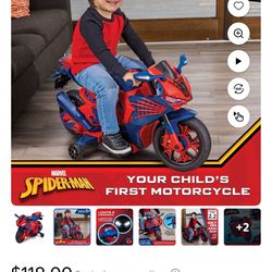 Spider man Motorcycle ride on