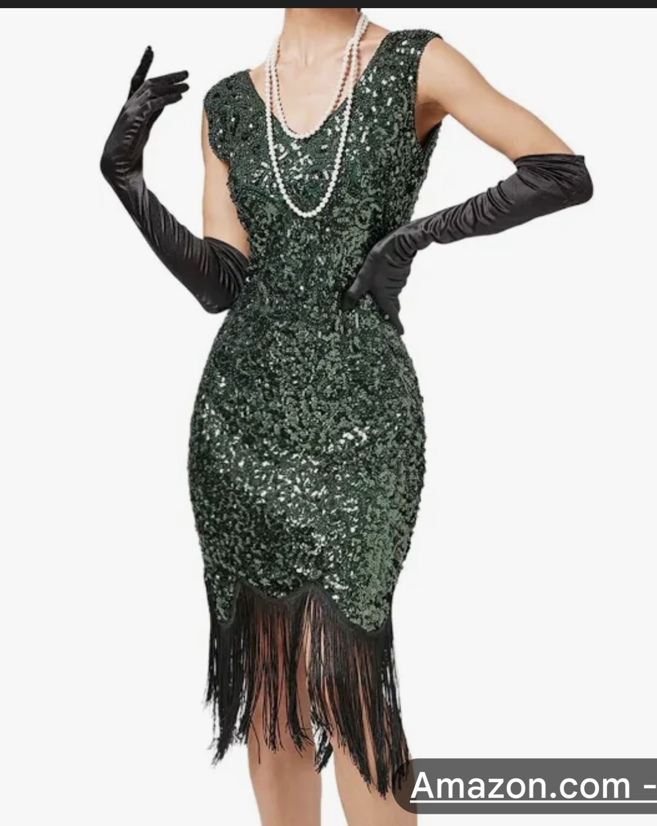 XS Gasby Dress Green Sequin