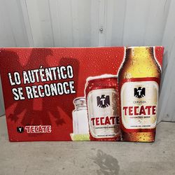 Tecate Beer Metal Sign