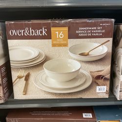 Over & Back 16 Piece Dinnerware Set 
