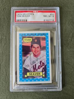 TOM SEAVER 1974 Kellogg's #52 PSA Graded Card NM-MT 8 MLB New York Mets