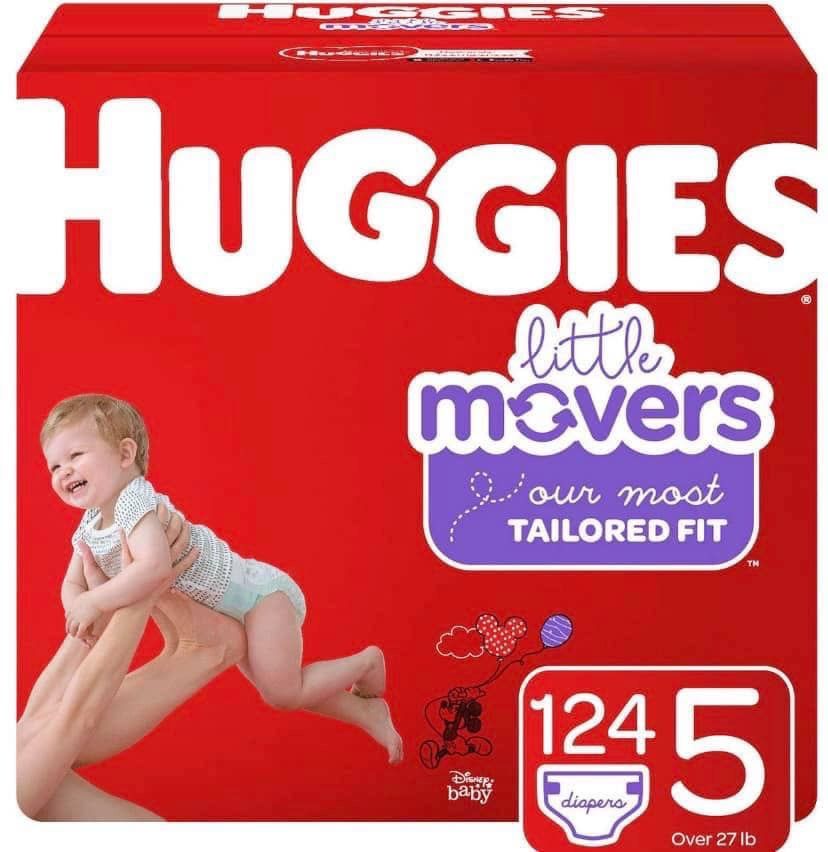 Huggies little movers size 5 diapers