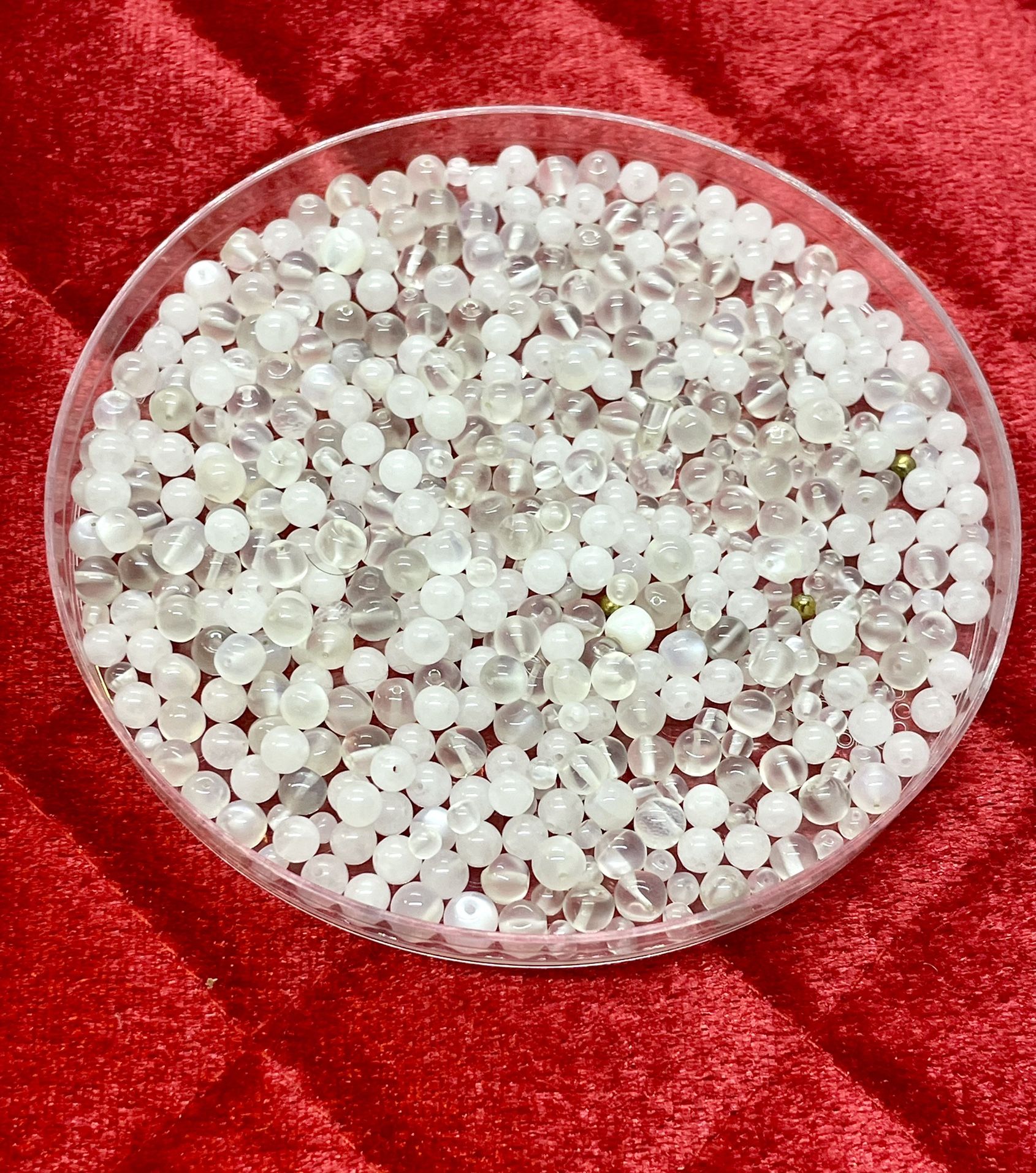 Mixed Bead Lot Of Moonstone Plus