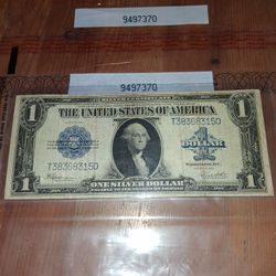 1923 $1 DOLLAR SILVER CERTIFICATE~LARGE HORSEBLANKET NICELY CIRC!! T(contact info removed)5D KANSAS CITY 1923 BONNIE & CLYDE PERIOD