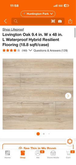 Lifeproof Lovington Oak 9.4 in. W x 48 in. L Waterproof Hybrid Resilient Flooring (18.8 sqft/case) 32 cases