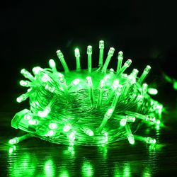 Green string Lights 33ft 100 LED Indoor Outdoor Waterproof, 8 Modes Plug in for Halloween Christmas  Decoration