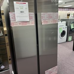 Refrigerator, Samsung New 36” Side By Side Fridge 