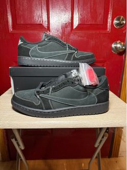 Travis Scott x Jordan 1 Low OG Black Phantom Mens size 10