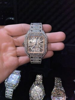 Moissanite Bustdown Watches